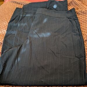 Navy Blue Pinstripe Pants